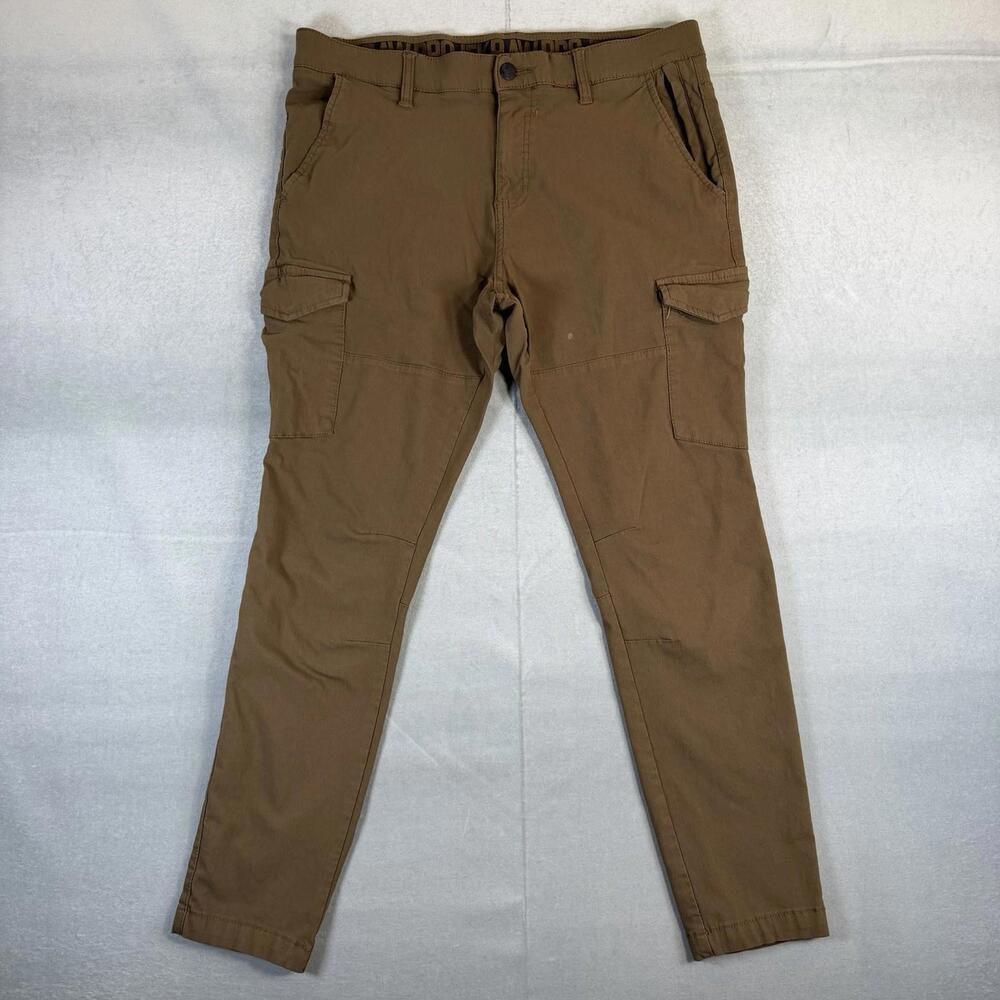 Projek Raw Pants Mens 36 Brown Slim Tapered Performance Stretch Chino - Picture 1 of 7